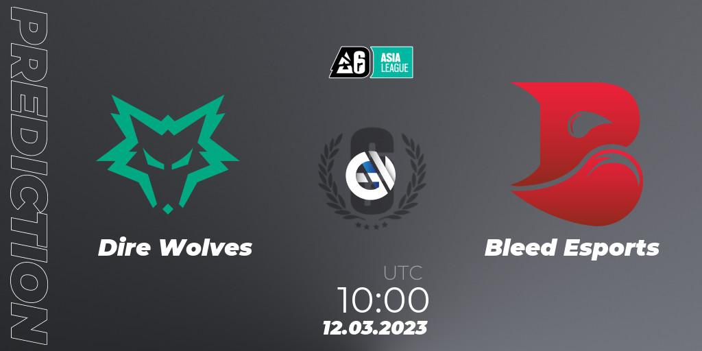 Dire Wolves - Bleed Esports: прогноз. 12.03.2023 at 10:30, Rainbow Six, SEA League 2023 - Stage 1