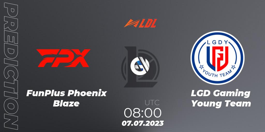 FunPlus Phoenix Blaze - LGD Gaming Young Team: прогноз. 07.07.2023 at 08:00, LoL, LDL 2023 - Regular Season - Stage 3