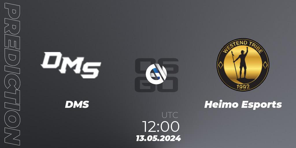 DMS - Heimo Esports: прогноз. 13.05.2024 at 12:25, Counter-Strike (CS2), CCT Season 2 Europe Series 4 Closed Qualifier