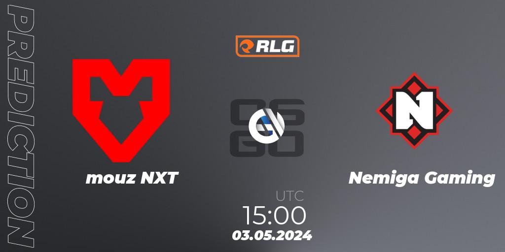 mouz NXT - Nemiga Gaming: прогноз. 03.05.2024 at 15:00, Counter-Strike (CS2), RES European Series #3