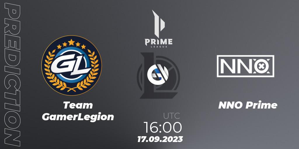 Team GamerLegion - NNO Prime: прогноз. 18.09.23, LoL, Prime League 2024 - Promotion Tournament