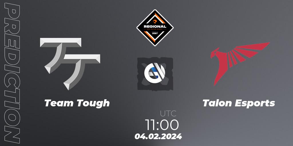 Team Tough - Talon Esports: прогноз. 04.02.2024 at 12:20, Dota 2, RES Regional Series: SEA #1