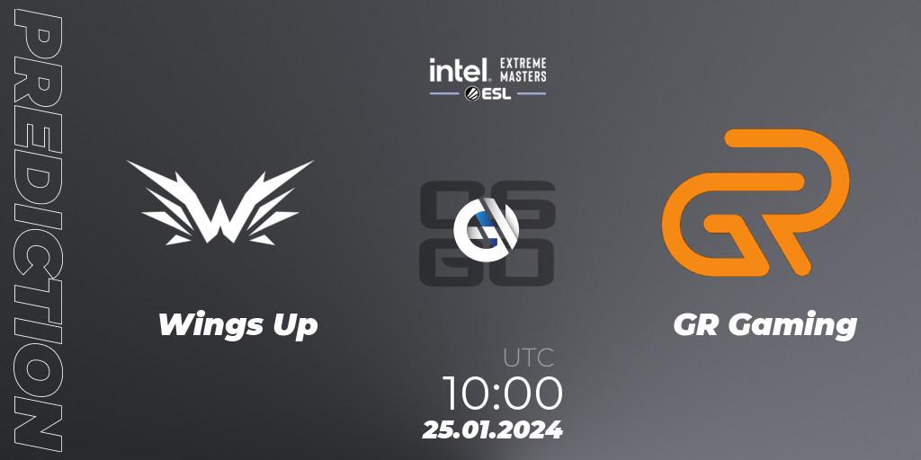 Wings Up - GR Gaming: прогноз. 25.01.2024 at 10:00, Counter-Strike (CS2), Intel Extreme Masters China 2024: Asian Open Qualifier #2
