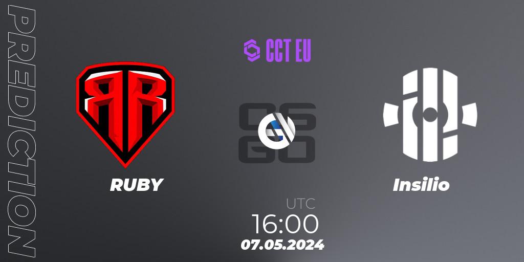 RUBY - Insilio: прогноз. 07.05.2024 at 16:00, Counter-Strike (CS2), CCT Season 2 Europe Series 2 