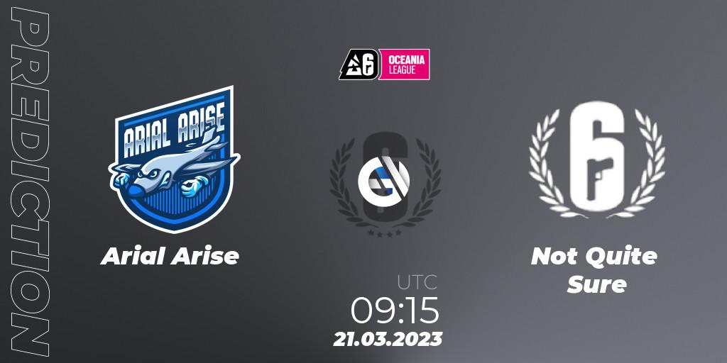 Arial Arise - Not Quite Sure: прогноз. 21.03.23, Rainbow Six, Oceania League 2023 - Stage 1