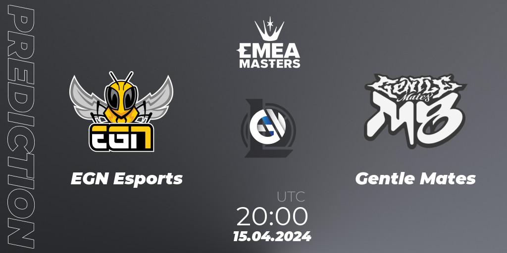 EGN Esports - Gentle Mates: прогноз. 15.04.24, LoL, EMEA Masters Spring 2024 - Play-In