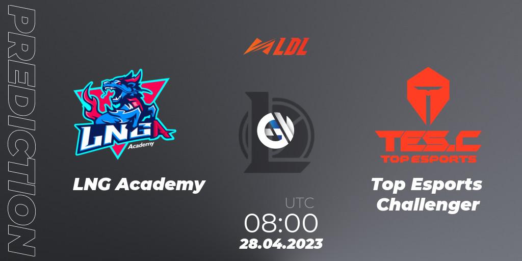 LNG Academy - Top Esports Challenger: прогноз. 28.04.2023 at 08:00, LoL, LDL 2023 - Regular Season - Stage 2