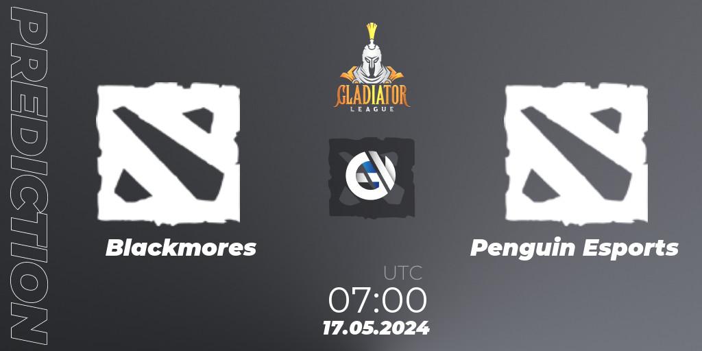 Blackmores - Penguin Esports: прогноз. 17.05.2024 at 07:00, Dota 2, Gladiator League