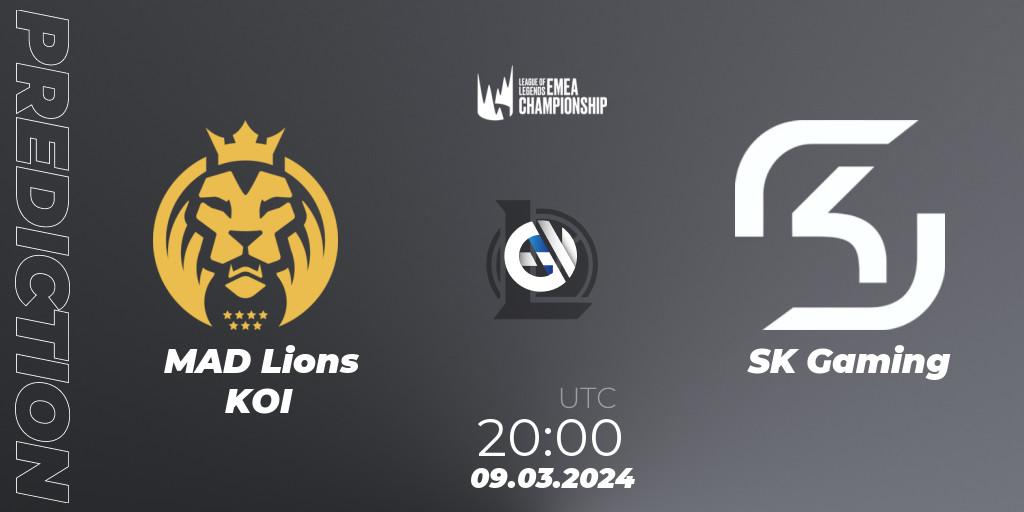 MAD Lions KOI - SK Gaming: прогноз. 09.03.2024 at 20:00, LoL, LEC Spring 2024 - Regular Season