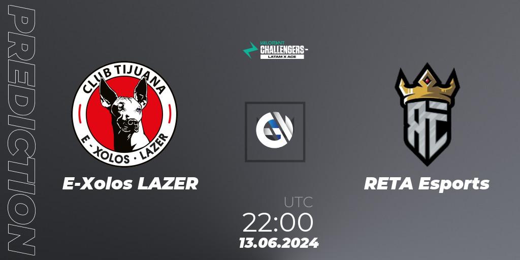 E-Xolos LAZER - RETA Esports: прогноз. 13.06.2024 at 22:00, VALORANT, VALORANT Challengers 2024 LAN: Split 2