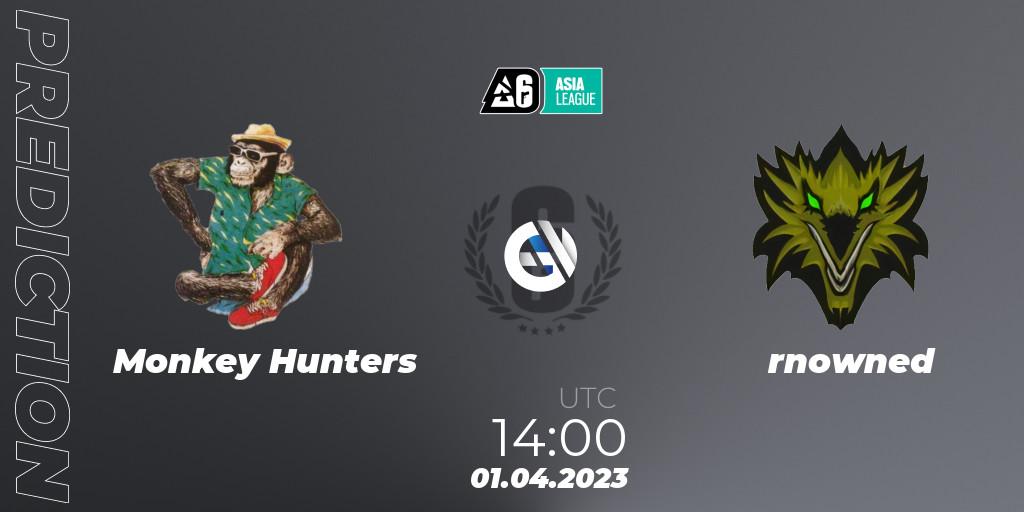 Monkey Hunters - rnowned: прогноз. 01.04.2023 at 10:30, Rainbow Six, South Asia League 2023 - Stage 1