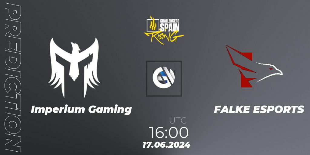 Imperium Gaming - FALKE ESPORTS: прогноз. 17.06.2024 at 18:00, VALORANT, VALORANT Challengers 2024 Spain: Rising Split 2