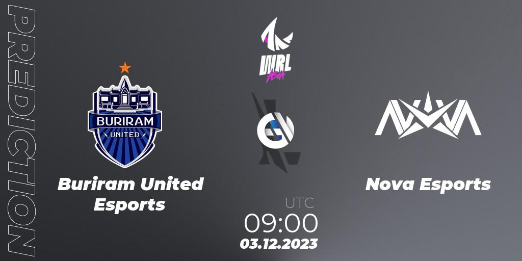Buriram United Esports - Nova Esports: прогноз. 03.12.23, Wild Rift, WRL Asia 2023 - Season 2 - Regular Season