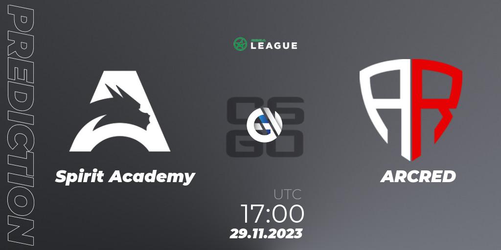 Spirit Academy - ARCRED: прогноз. 29.11.2023 at 17:00, Counter-Strike (CS2), ESEA Season 47: Advanced Division - Europe