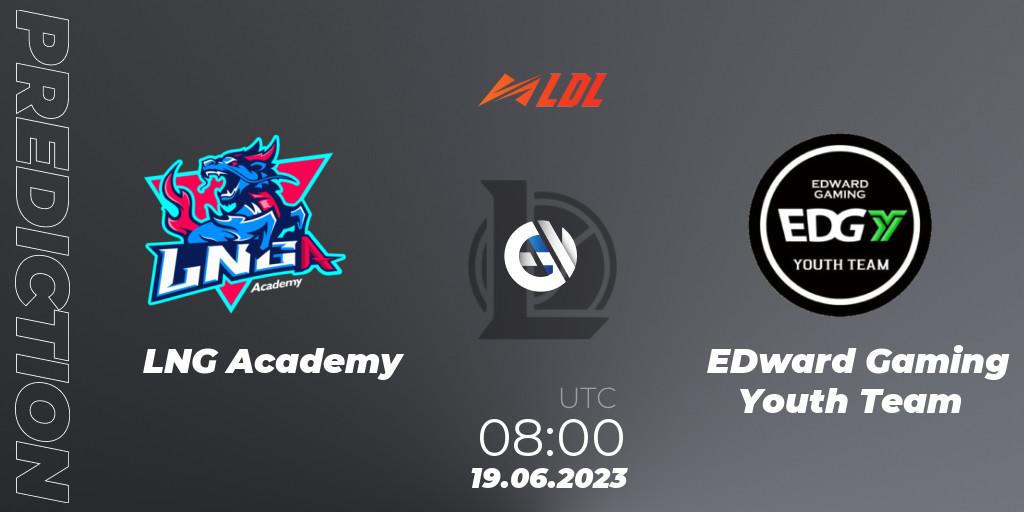 LNG Academy - EDward Gaming Youth Team: прогноз. 19.06.2023 at 09:00, LoL, LDL 2023 - Regular Season - Stage 3