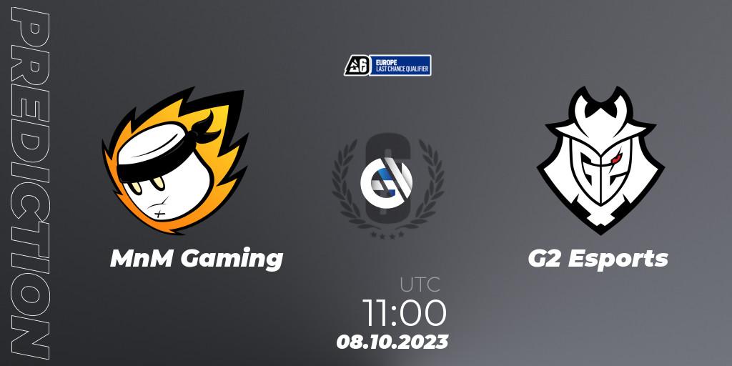 MnM Gaming - G2 Esports: прогноз. 08.10.23, Rainbow Six, Europe League 2023 - Stage 2 - Last Chance Qualifiers
