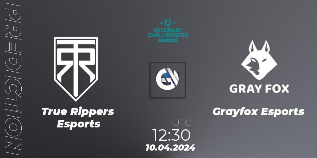True Rippers Esports - Grayfox Esports: прогноз. 10.04.24, VALORANT, VALORANT Challengers 2024 South Asia: Split 1 - Cup 2