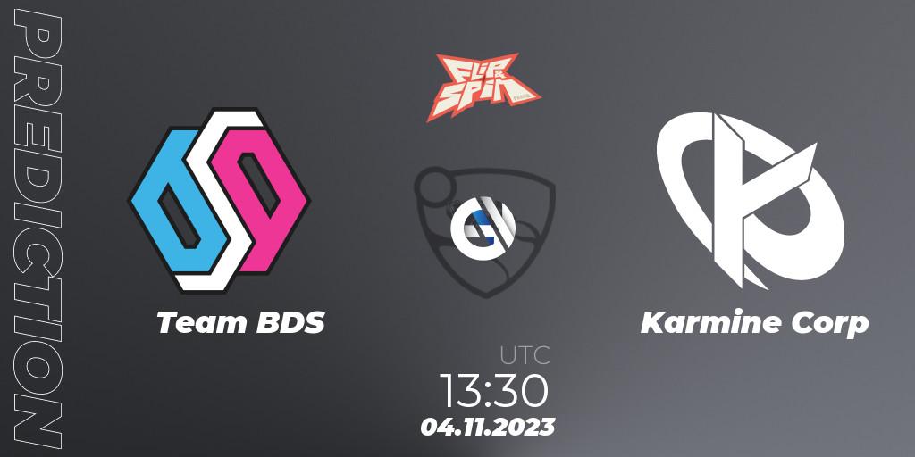 Team BDS - Karmine Corp: прогноз. 04.11.2023 at 13:45, Rocket League, Flip & Spin - Finals