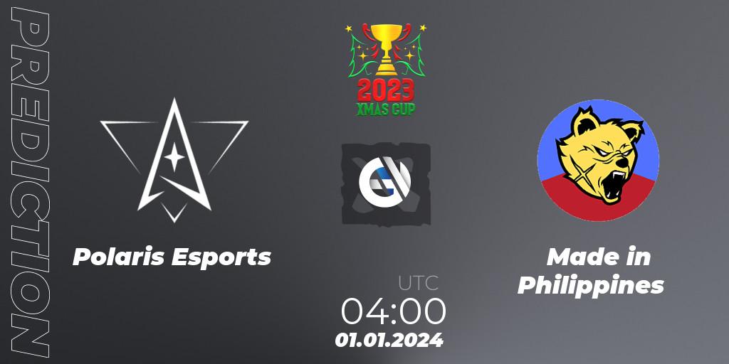 Polaris Esports - Made in Philippines: прогноз. 01.01.24, Dota 2, Xmas Cup 2023