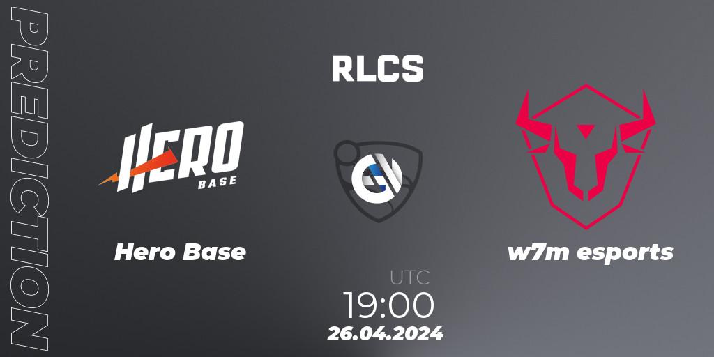 Hero Base - w7m esports: прогноз. 26.04.2024 at 19:00, Rocket League, RLCS 2024 - Major 2: SAM Open Qualifier 4