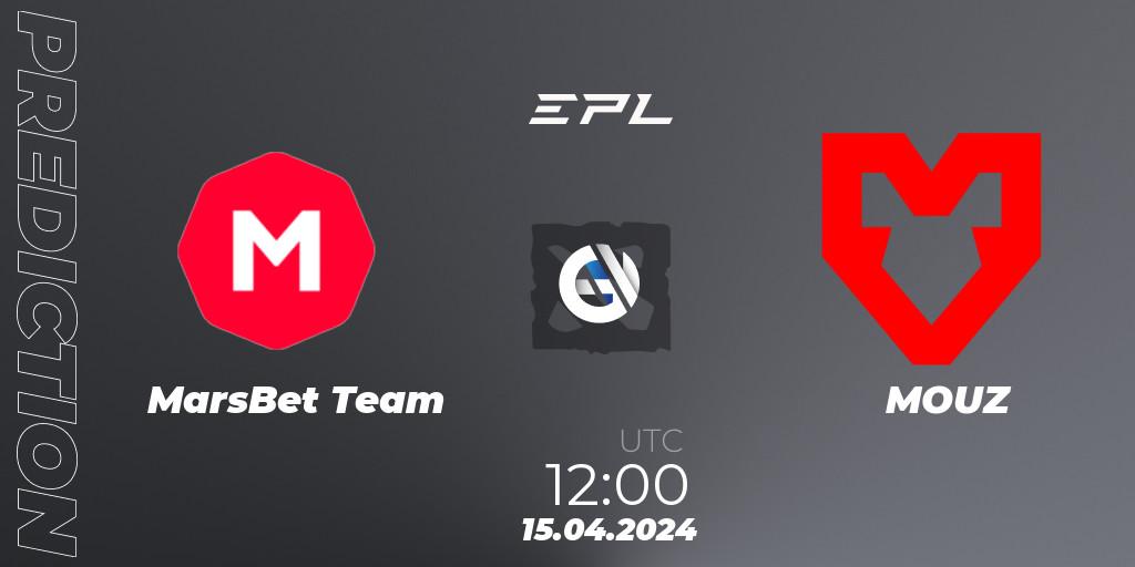 MarsBet Team - MOUZ: прогноз. 15.04.2024 at 12:00, Dota 2, European Pro League Season 17