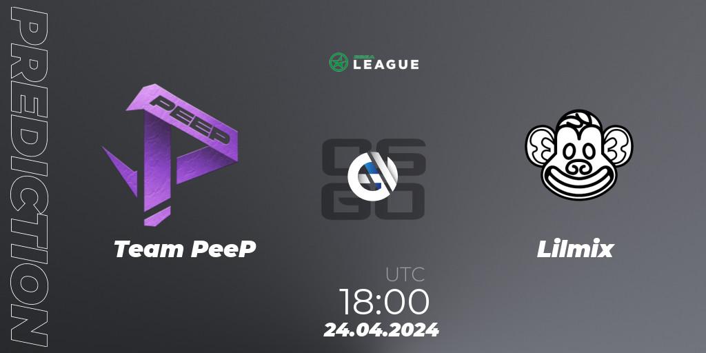 Team PeeP - Lilmix: прогноз. 24.04.24, CS2 (CS:GO), ESEA Season 49: Advanced Division - Europe