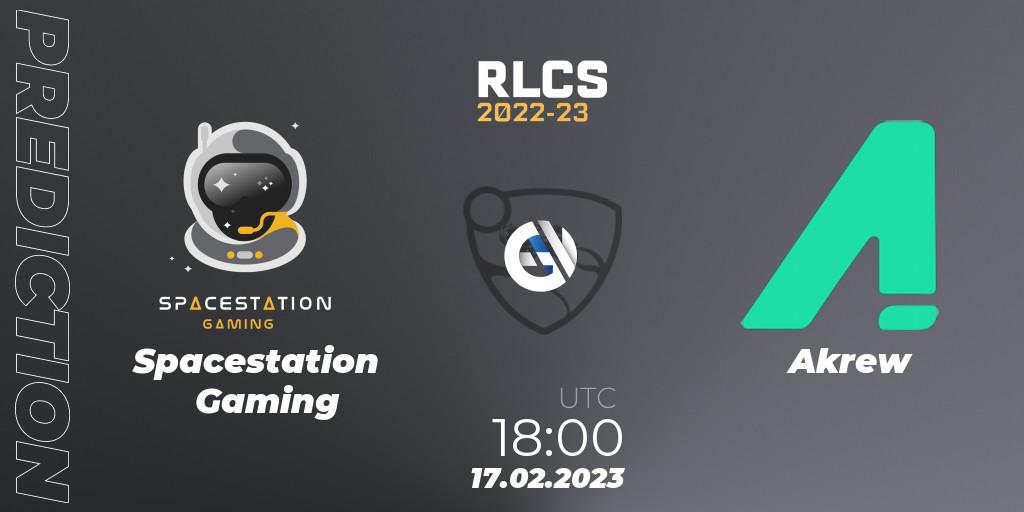 Spacestation Gaming - Akrew: прогноз. 17.02.2023 at 18:00, Rocket League, RLCS 2022-23 - Winter: North America Regional 2 - Winter Cup