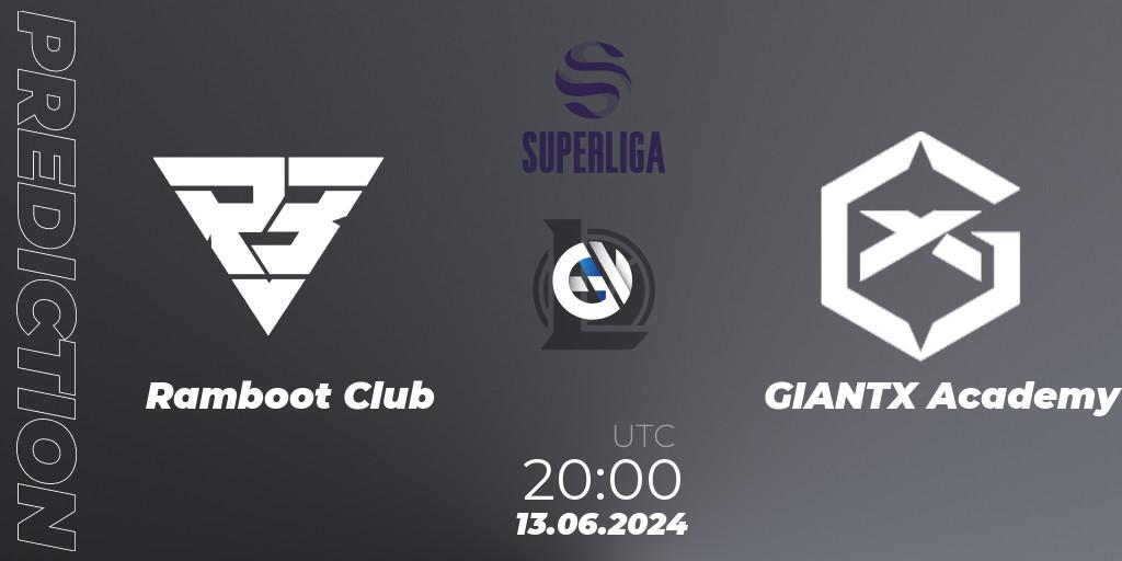 Ramboot Club - GIANTX Academy: прогноз. 13.06.2024 at 20:00, LoL, LVP Superliga Summer 2024