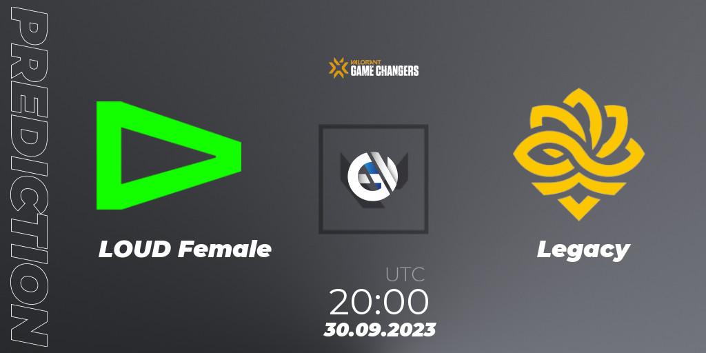 LOUD Female - Legacy: прогноз. 30.09.23, VALORANT, VCT 2023: Game Changers Brazil Series 2