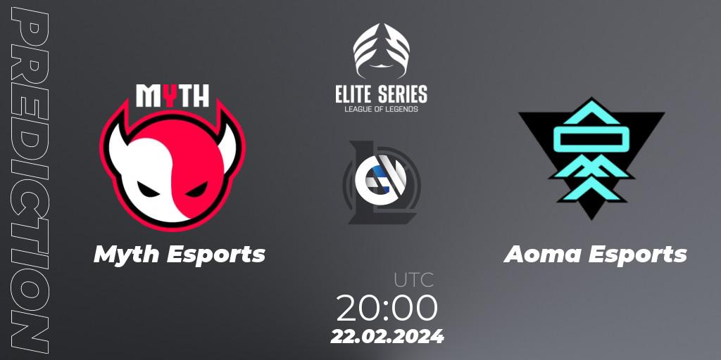 Myth Esports - Aoma Esports: прогноз. 22.02.24, LoL, Elite Series Spring 2024