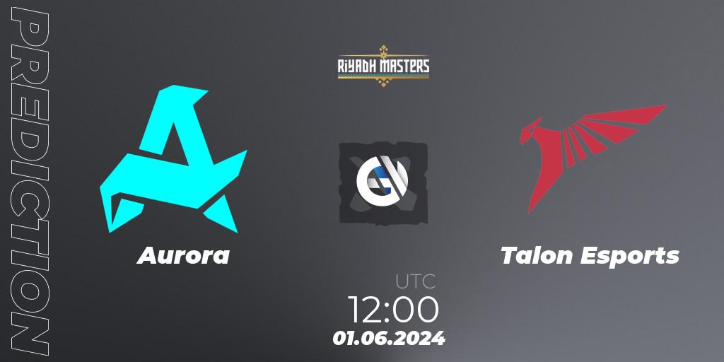 Aurora - Talon Esports: прогноз. 01.06.2024 at 12:20, Dota 2, Riyadh Masters 2024: Southeast Asia Closed Qualifier