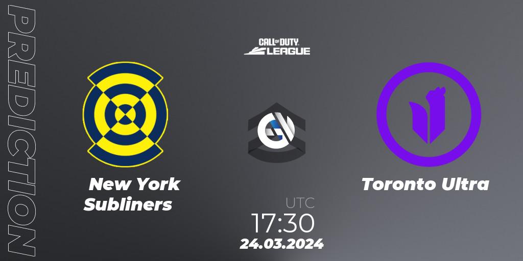 New York Subliners - Toronto Ultra: прогноз. 24.03.2024 at 17:30, Call of Duty, Call of Duty League 2024: Stage 2 Major