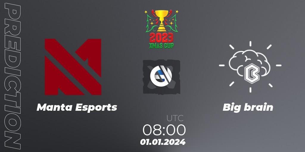 Manta Esports - Big brain: прогноз. 02.01.2024 at 08:30, Dota 2, Xmas Cup 2023