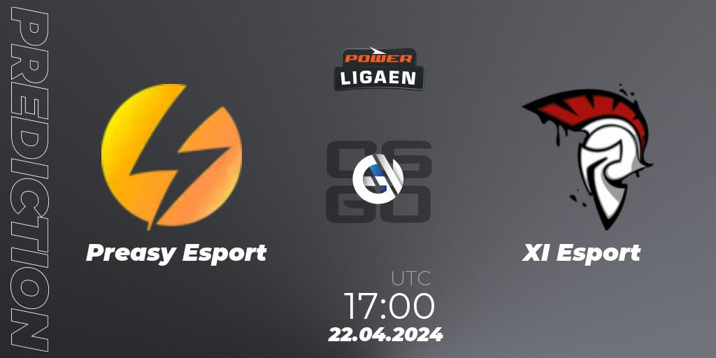 Preasy Esport - XI Esport: прогноз. 22.04.2024 at 17:00, Counter-Strike (CS2), Dust2.dk Ligaen Season 26