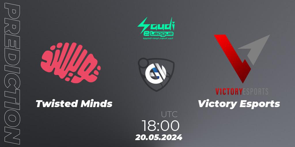 Twisted Minds - Victory Esports: прогноз. 20.05.2024 at 18:00, Rocket League, Saudi eLeague 2024 - Major 2: Online Major Phase 1