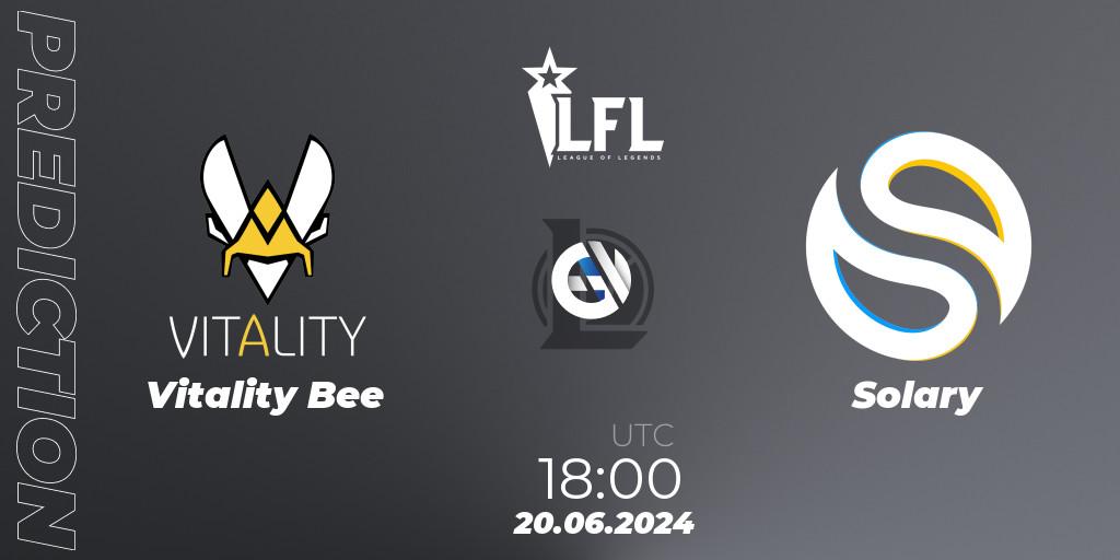 Vitality Bee - Solary: прогноз. 20.06.2024 at 18:00, LoL, LFL Summer 2024