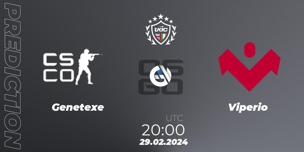 Genetexe - Viperio: прогноз. 29.02.2024 at 20:00, Counter-Strike (CS2), UKIC League Season 1: Division 1