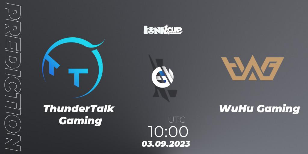 ThunderTalk Gaming - WuHu Gaming: прогноз. 03.09.2023 at 10:00, Wild Rift, Ionia Cup 2023 - WRL CN Qualifiers