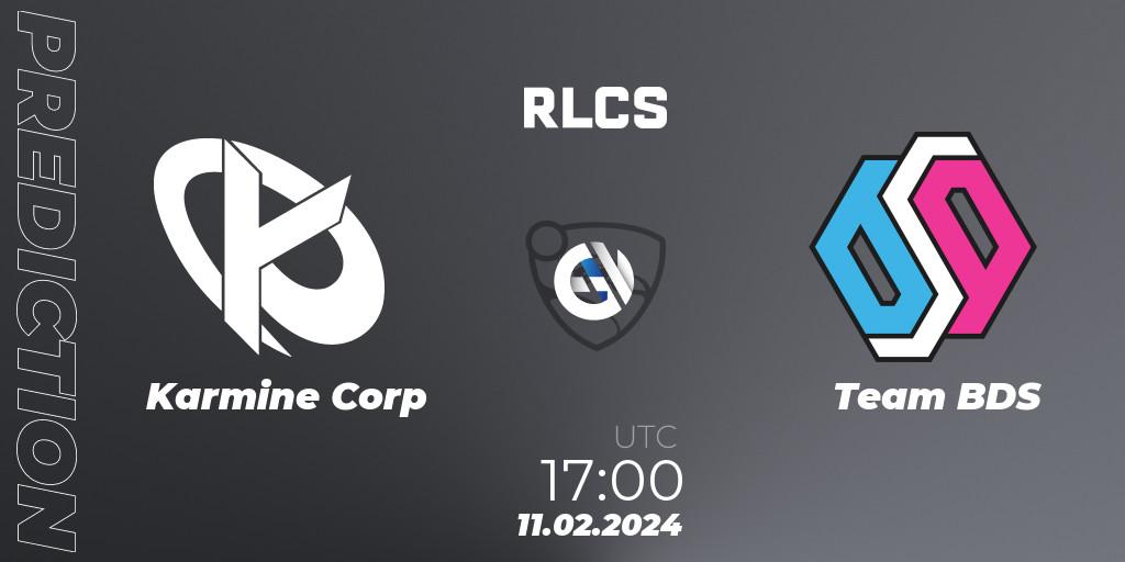 Karmine Corp - Team BDS: прогноз. 11.02.2024 at 17:00, Rocket League, RLCS 2024 - Major 1: Europe Open Qualifier 1