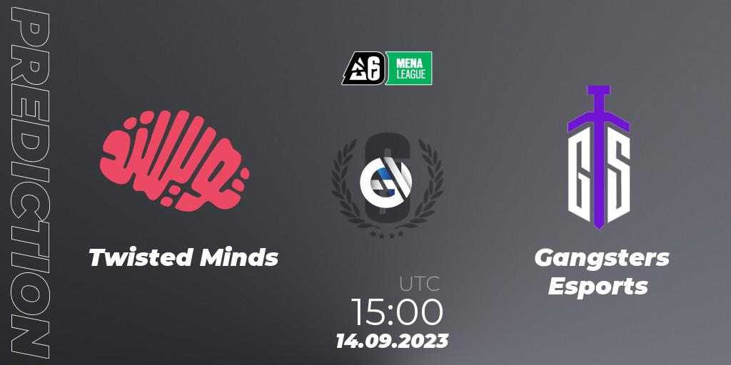 Twisted Minds - Gangsters Esports: прогноз. 14.09.2023 at 15:00, Rainbow Six, MENA League 2023 - Stage 2
