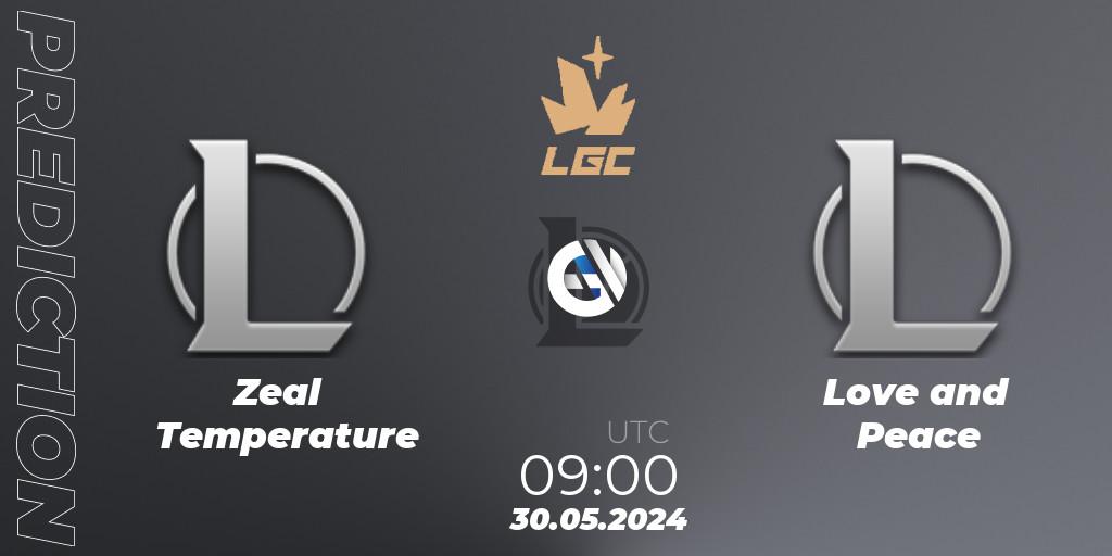 Zeal Temperature - Love and Peace: прогноз. 30.05.2024 at 09:00, LoL, Legend Cup 2024