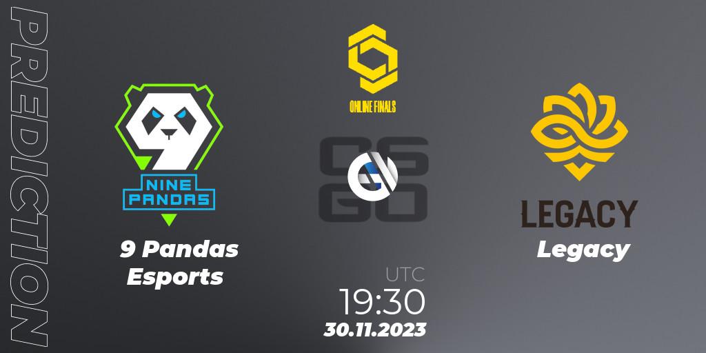 9 Pandas Esports - Legacy: прогноз. 30.11.23, CS2 (CS:GO), CCT Online Finals #5