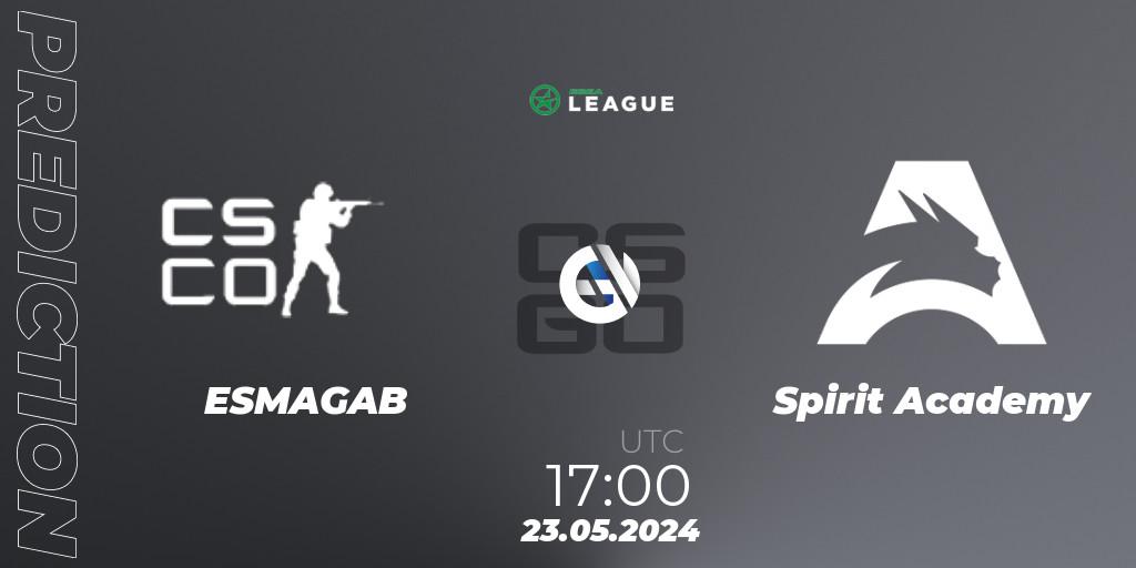 ESMAGAB - Spirit Academy: прогноз. 23.05.2024 at 17:00, Counter-Strike (CS2), ESEA Season 49: Advanced Division - Europe