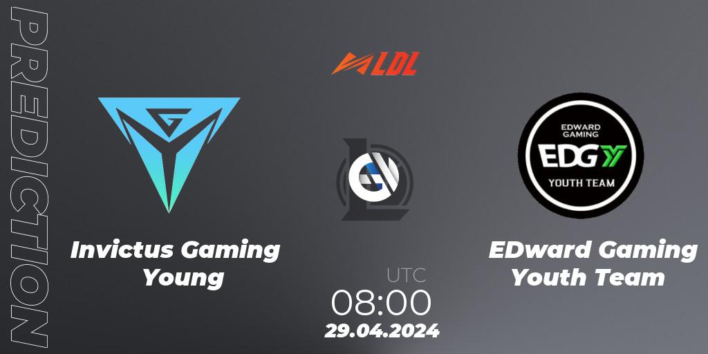 Invictus Gaming Young - EDward Gaming Youth Team: прогноз. 29.04.2024 at 08:00, LoL, LDL 2024 - Stage 2