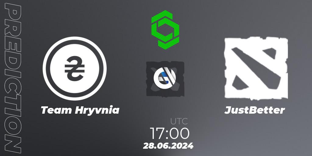 Team Hryvnia - JustBetter: прогноз. 28.06.2024 at 17:20, Dota 2, CCT Dota 2 Series 1