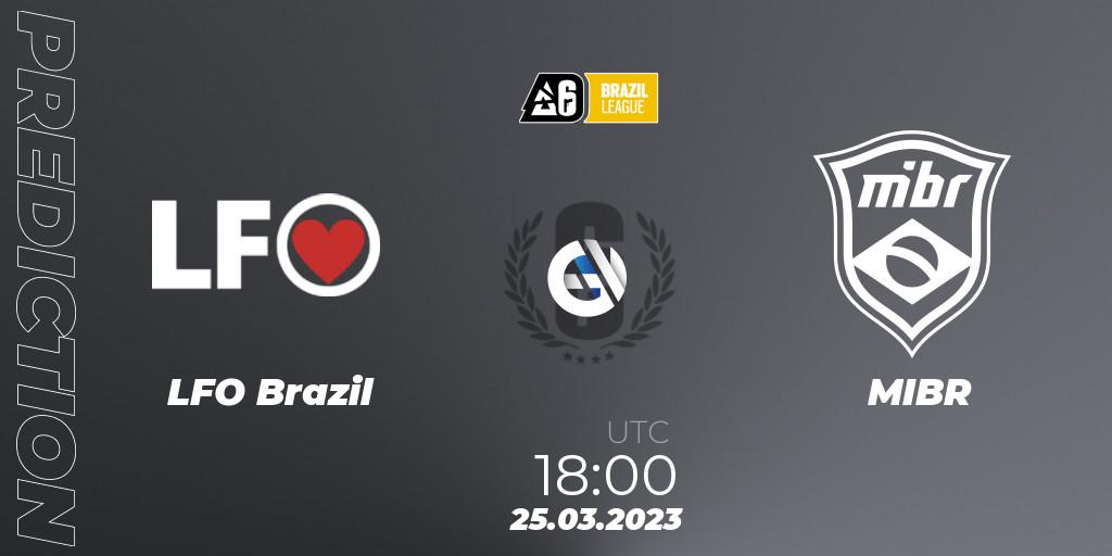 LFO Brazil - MIBR: прогноз. 25.03.23, Rainbow Six, Brazil League 2023 - Stage 1