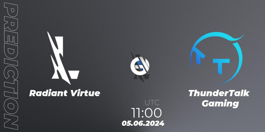 Radiant Virtue - ThunderTalk Gaming: прогноз. 05.06.2024 at 11:00, Wild Rift, Wild Rift Super League Summer 2024 - 5v5 Tournament Group Stage