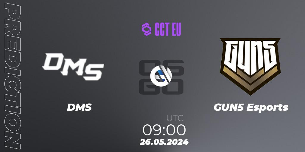 DMS - GUN5 Esports: прогноз. 26.05.2024 at 09:00, Counter-Strike (CS2), CCT Season 2 Europe Series 4