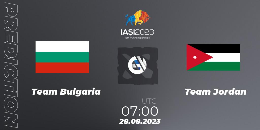 Team Bulgaria - Team Jordan: прогноз. 27.08.2023 at 18:10, Dota 2, IESF World Championship 2023