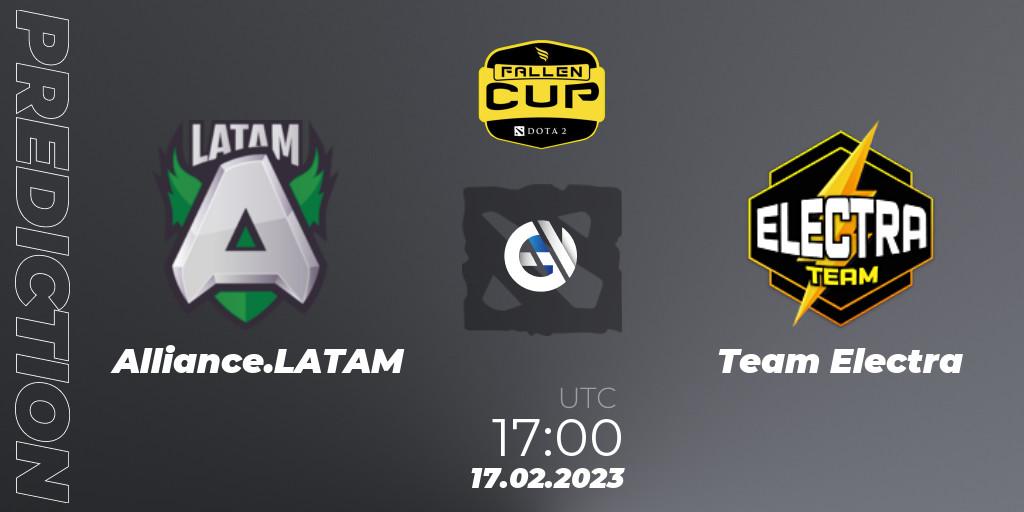 Alliance.LATAM - Team Electra: прогноз. 17.02.2023 at 17:00, Dota 2, Fallen Cup Season 2